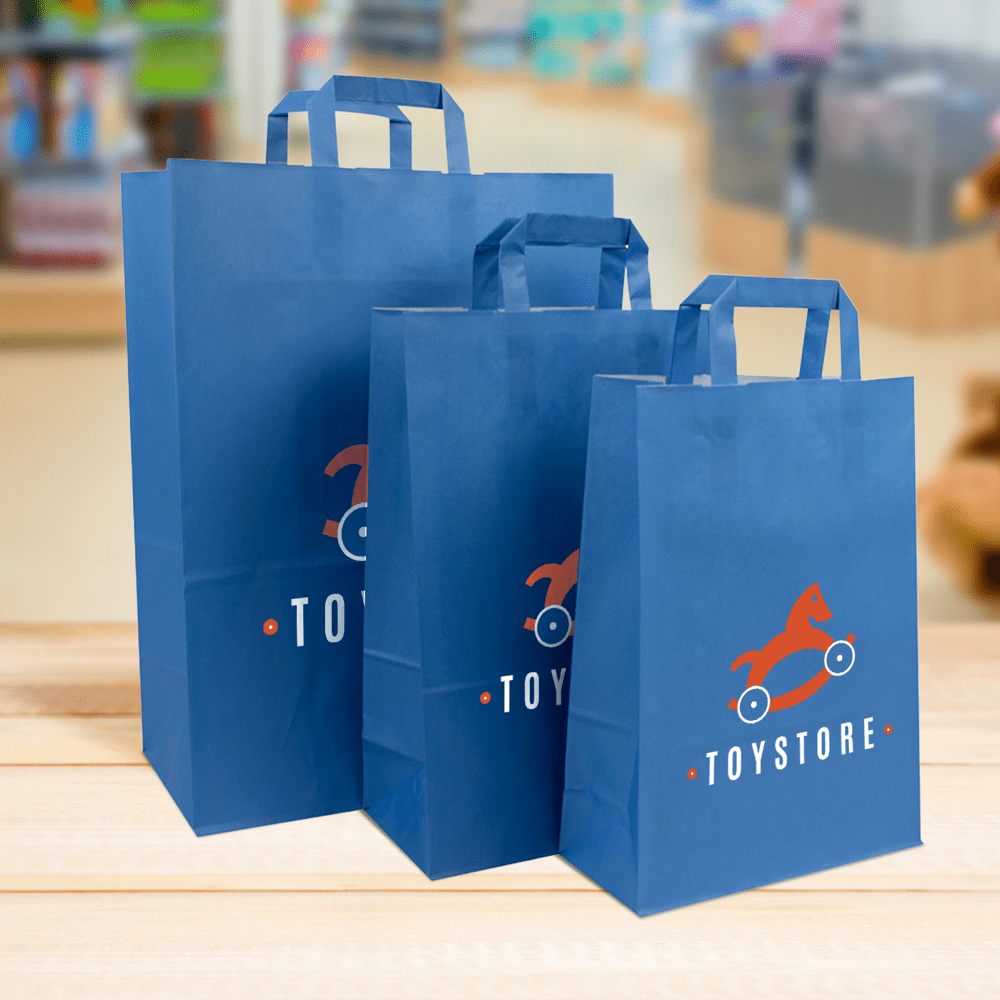 Flat Handle Paper Bags