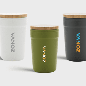 GRS Recycled PP Mug with Bamboo Lid | 300 ml